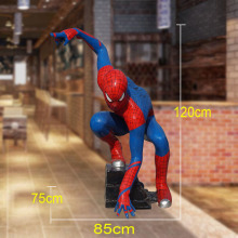 Hot sale fiberglass resin spiderman sculpture