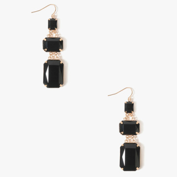 Charming black drop earring gold plated earring for women