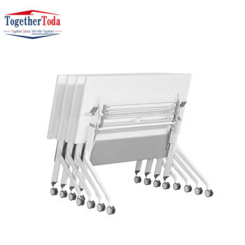 Foldable Mobile Conference Table with Casters