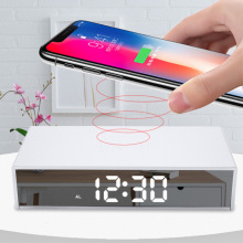 Smart Alarm Clock with Wireless Phone Charging and LED Display