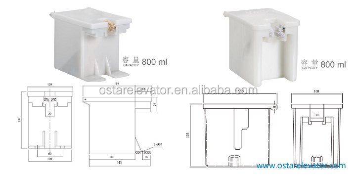 Square Elevator Oil Can Lift Guide Rail Oil Cup