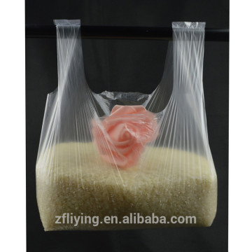 Transparent HDPE virgin vest handle Retailer Plastic Bag for wholesale