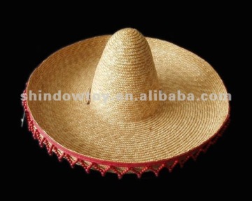 Mexican sombrero hat,Fashion Mexican wheat straw hat for man Large brim straw hat