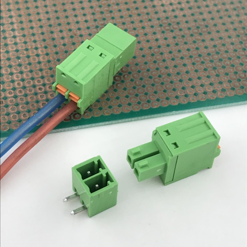 3.81mm pitch 2pin spring PCB plug-in terminal block