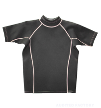 womens 3mm neoprene short sleeve wetsuit jacket for surfing