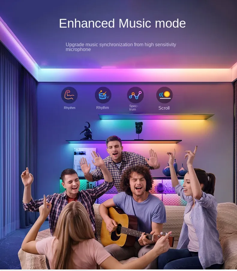 Smart RGB LED String Lights for Indoor and Outdoor Decor