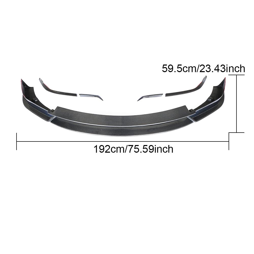 Model X Carbon Fiber Car Front Spoiler for Tesla Model X 75D 90D P90D 100D P100D 2016-2018