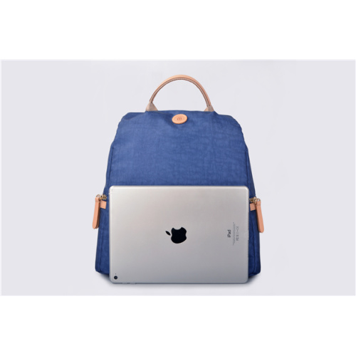 Blue Vintage Nylon Backpack Unisex Casual Bookbag