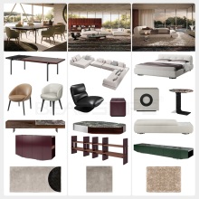 Custom Modern Minimalist Sofa Set for Villa