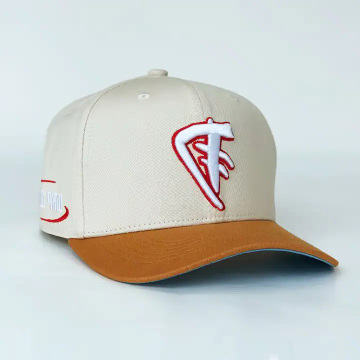 Wholesale Customized Premium High Quality 6 Panel Fitted Hats Cotton Brown Plain Baseball Cap