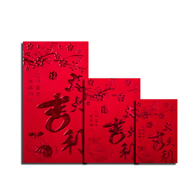 New style customized ang pao gold stamping money envelope red packet for money packaging