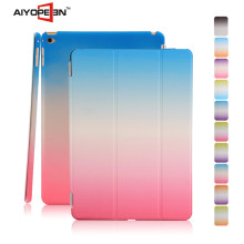 Hot Sale PU smart cover case for iPad mini 4styles rainbow suit cases folded 3 styles Ultra-thin cases