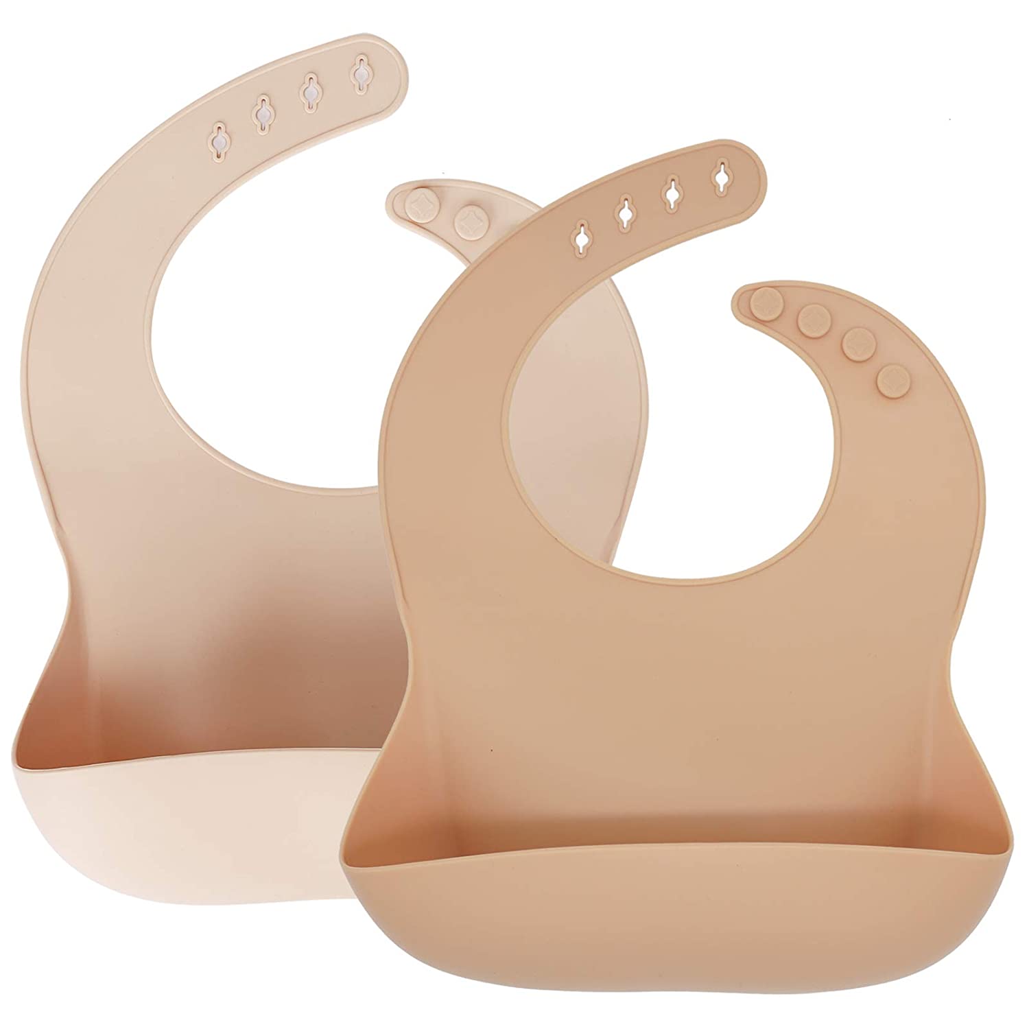 Reusable Waterproof Printed Silicone Bib Collapsible Silicone Baby Bib