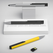 2015 new patent design lacquered colored promotional metal stylus usb with ballpen