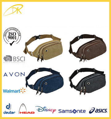 BSCI audit factory canvas waist bag, waist belt bag, waist pouch bag