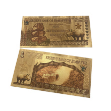 Ready Stock: Zimbabwe Bills with Gold Foil - One Zettalilion Dollar Banknotes