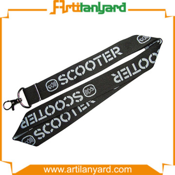 Black Color Woven Lanyard