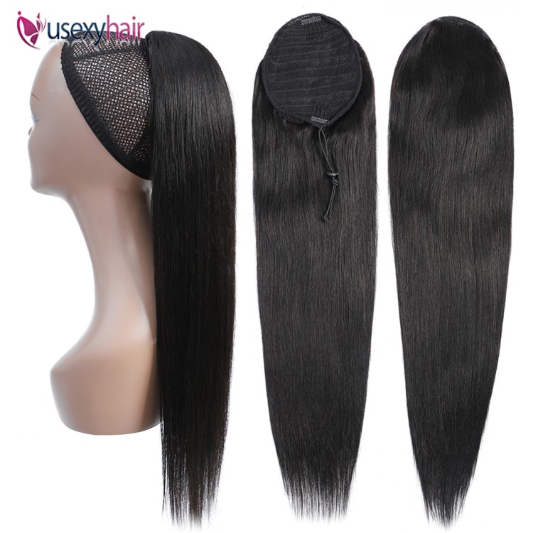 Top Quality Brazilian Ponytail Extensions Human Hair Ponytail Curly Drawstring Ponytails For Black Women