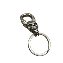 High Quality Custom Stainless Steel Nickel-Free 3D Pirate Skeleton Keychain