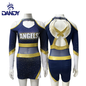 Anpassad högkvalitativ sexig tjej ungdomskvinnor Cheer Apparel Cheer Uniforms