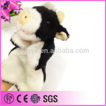 Brushy fashion hand puppet plush cattle moving soft toy