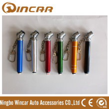 Mini tire gauge with chains
