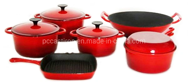 6PCS Enamel Cast Iron Cookware Set Manufacturer From China