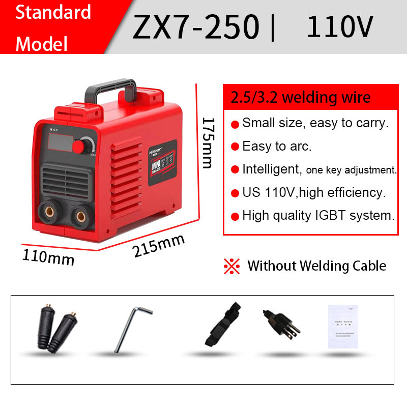 110V US Plug Portable Mini Welder Factory MMA Arc IGBT Inverter 250A Esab Ac Dc Copper Wire Digital Welding Machine OEM ZX7-250