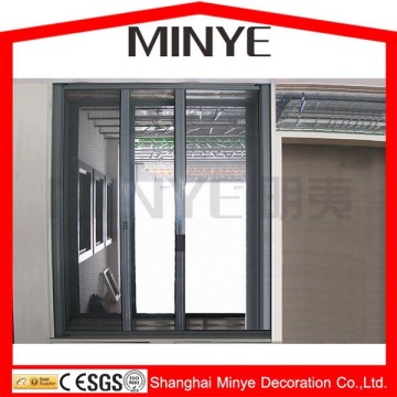 aluminum double glazed door with sliding mosquito screen