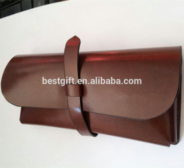 hot sale top grade real leather eye glass case, popular design glasses case