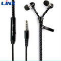 High-quality colored zipper earphone for mobile phone