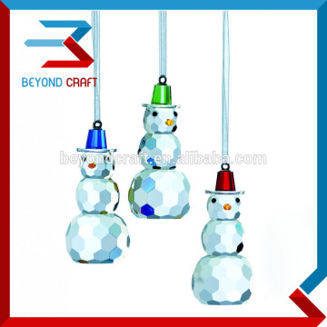 crystal snowman ornament for decoration,crystal ornament pendant