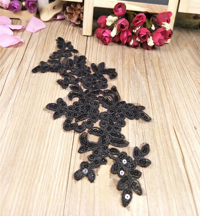 Black Sequin Embroidery