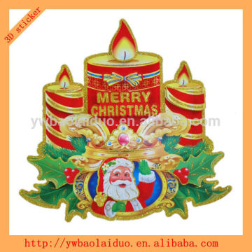 3d holiday christmas decorations wholesale sticker