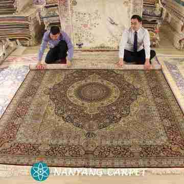 8'x10' Handmade Traditional Qum Iran Carpet