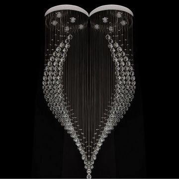 indoor crystal lighting led ring chandelier