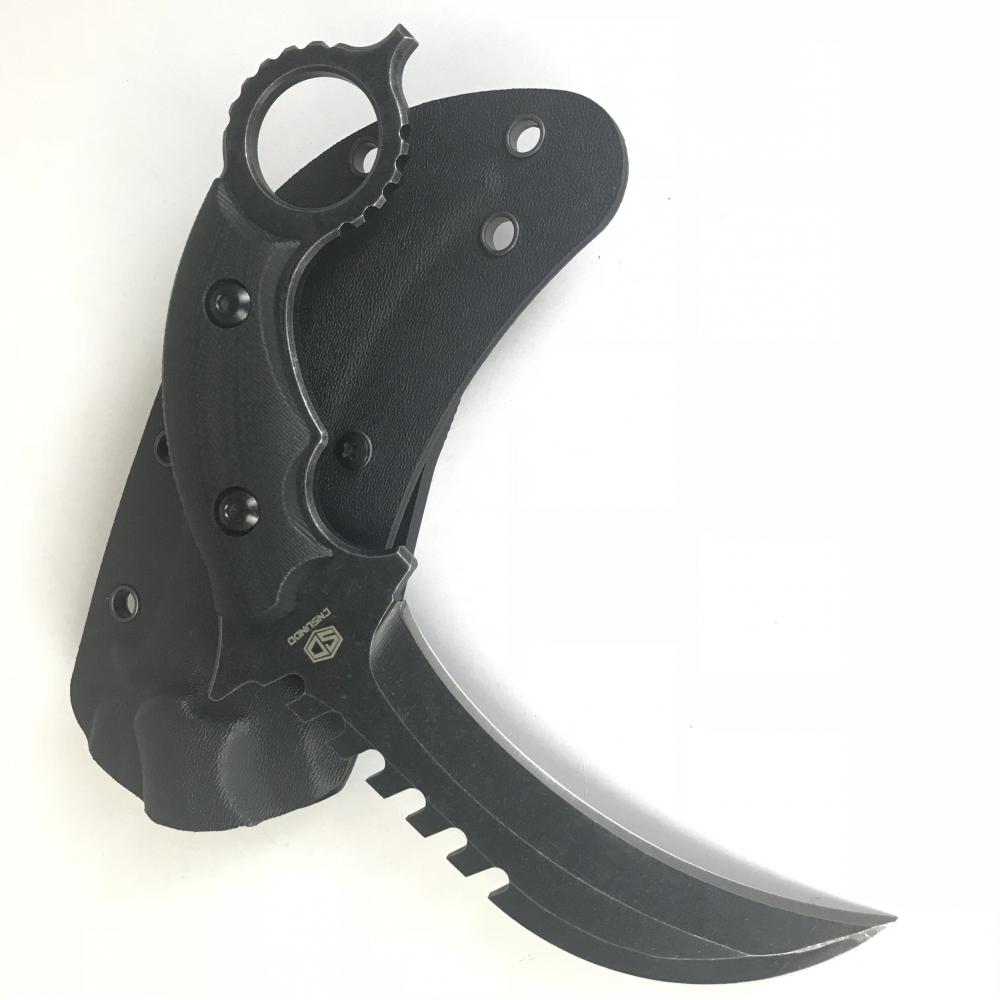 Brugerdefineret taktisk Karambit-kniv med fast blad