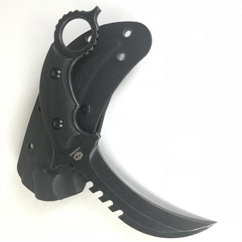 Benutzerdefiniertes taktisches Karambit-Messer mit fester Klinge