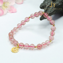 Wholesale Energy Stone Chakra Bracelets: Natural Healing Crystal Jewelry Collection - Including Strawberry Quartz Bangles