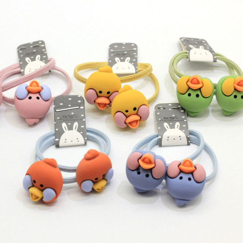 Chaude Populaire Bébé Fille Bande Élastique Élastiques À Cheveux Mignon Tête D&#39;Oiseau Décor Bracelet Bande De Cheveux Détenteurs De Queues de Cheval De Bande Dessinée Animal Rubber Band