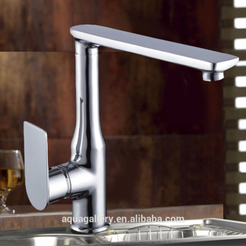 Brass Long Spout Kitchen Sink Faucet