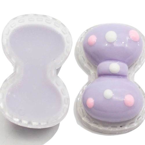 Kawaii Bowknot en forme de résine Mini cabochon pour artisanat fait main décoration perles breloques cheveux accessoires entretoise