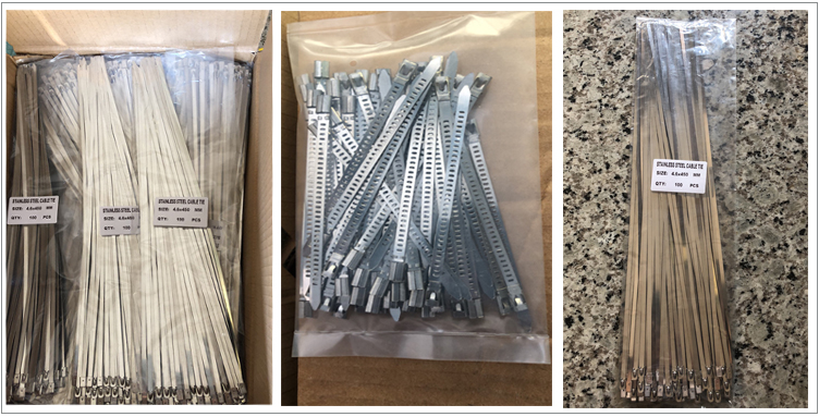 304 Material Self Locking Stainless Steel Metal Zip Ties