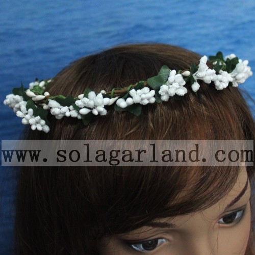 Nouvelle conception fleur couronne bandeau cheveux guirlande mariée chapeaux de mariage