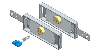 Roller shutter lock set computer key straight bolt