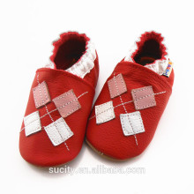 soft sole new born baby leather shoes imported from china