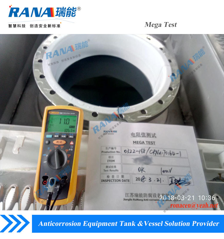 Bekalan tangki keluli bersalut PTFE untuk menyimpan air kemelut tinggi elektronik