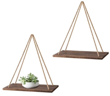 Eastommy new wooden 2 pcs Wall Hanging Shelf