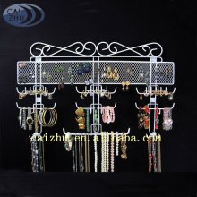 White Wire Over the Door Jewelry Organizer