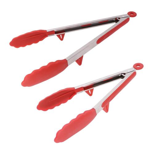 kitchen tongs with silicone tips heat resistant